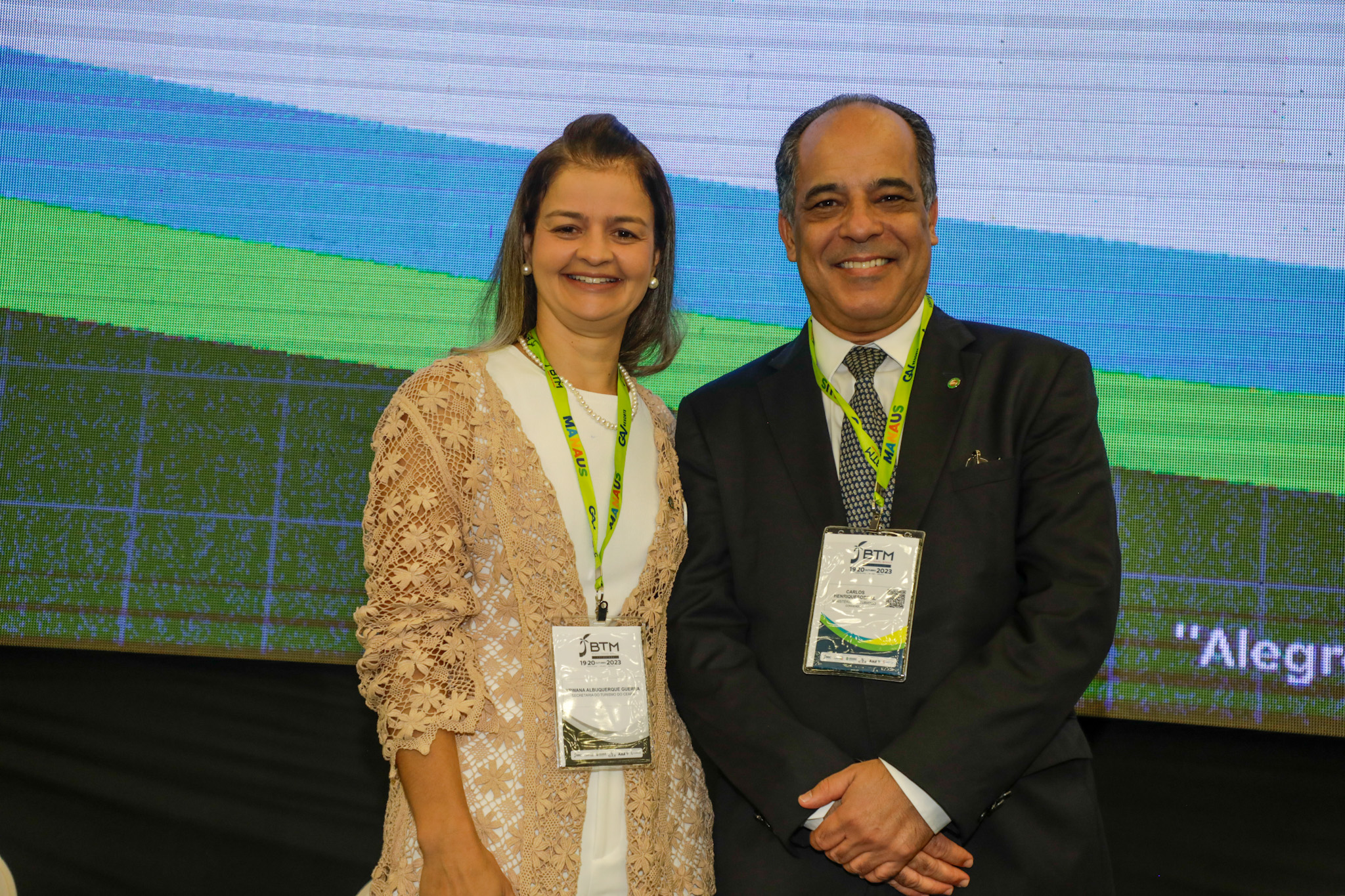 Yrwana Albuquerque, secretária de turismo do estado do Ceará, e Carlos Sobral, do MTur Yrwana Albuquerque, secretária de turismo do estado do Ceará, e Carlos Sobral, do MTur