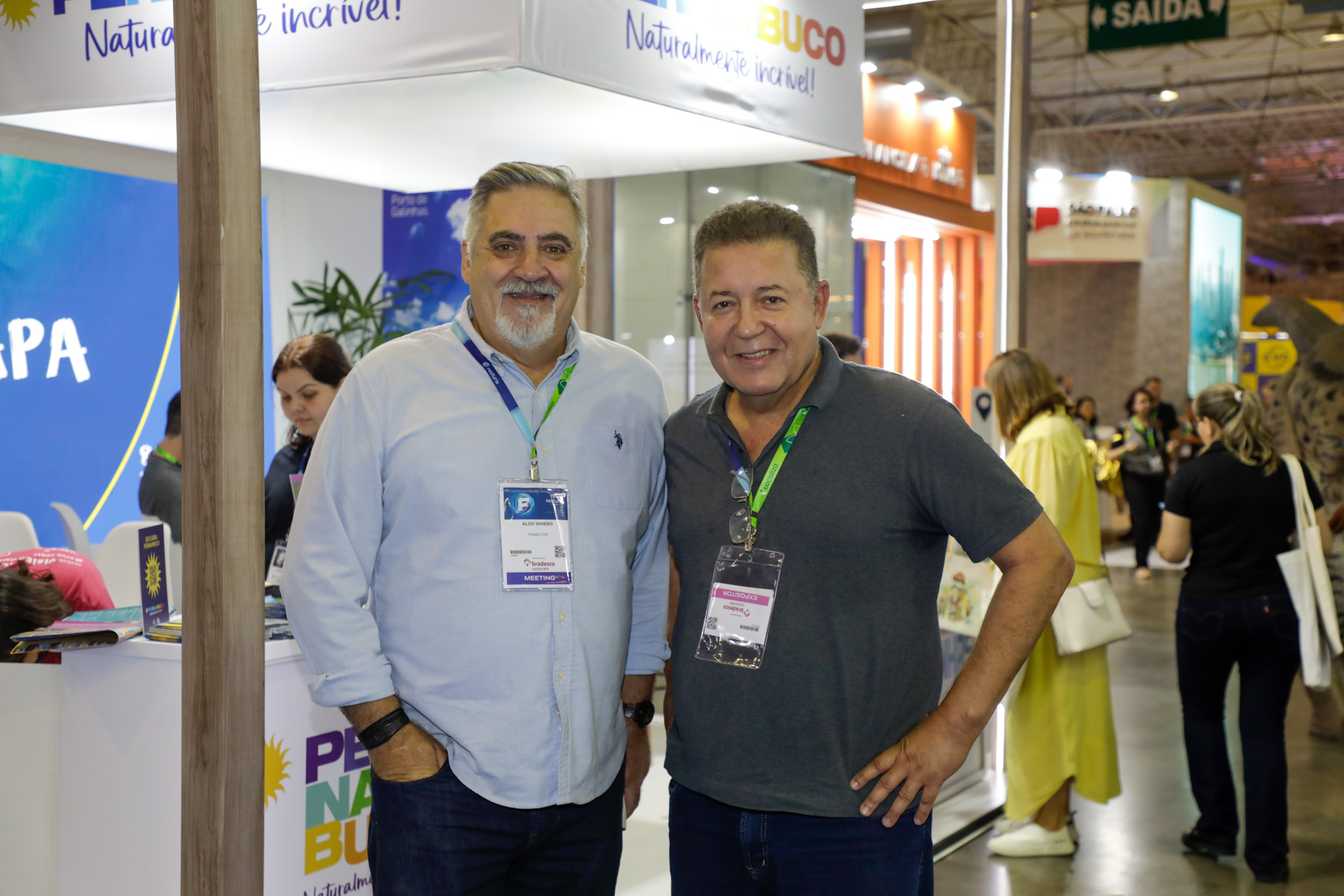 Aldo Siviero, da Fenactur, e Alexandre Sampaio, da FBHA Aldo Siviero, da Fenactur, e Alexandre Sampaio, da FBHA