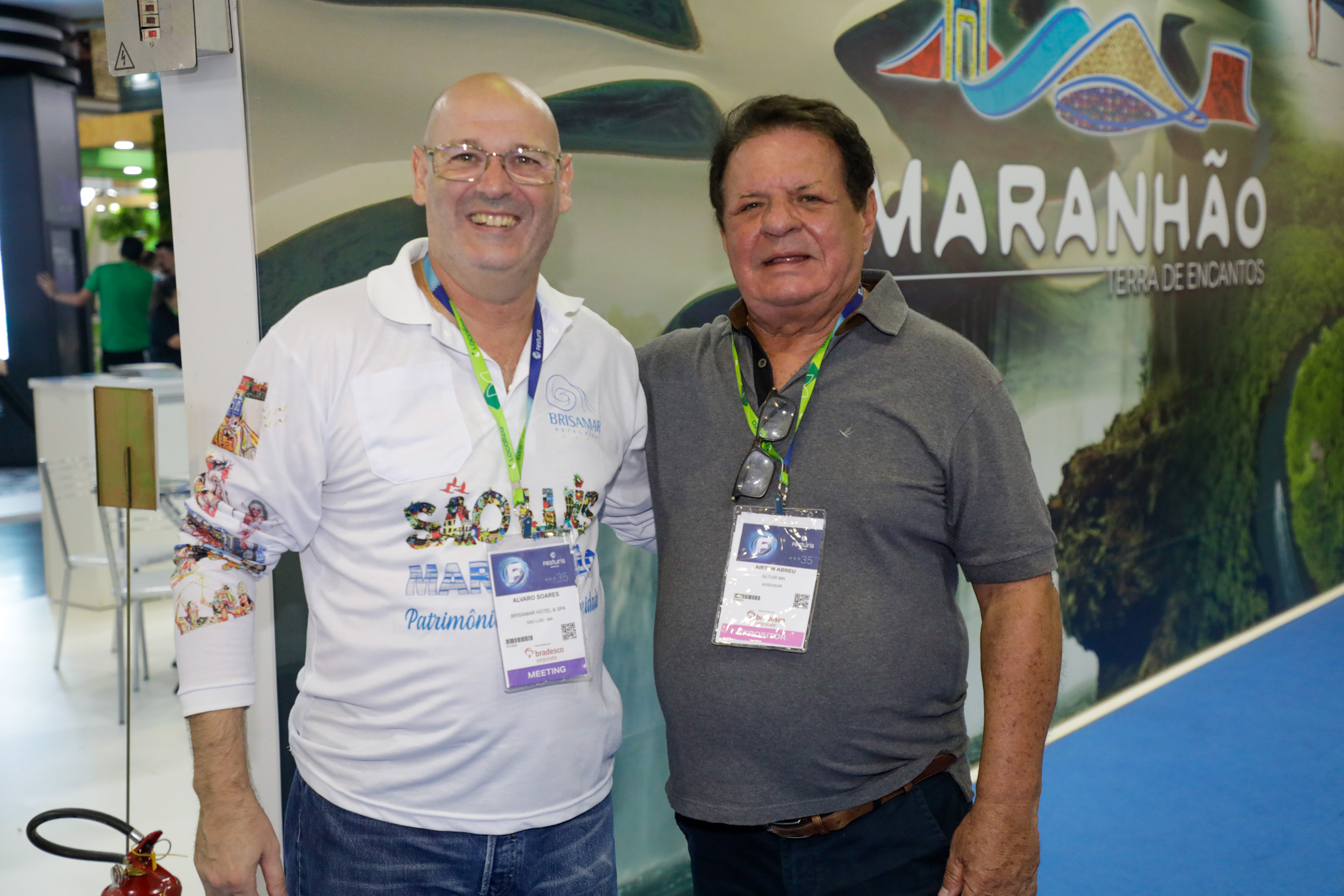 Álvaro Soares, do Brisamar Hotel & Spa, e Airton Abreu, do Governo do Maranhão Álvaro Soares, do Brisamar Hotel & Spa, e Airton Abreu, do Governo do Maranhão