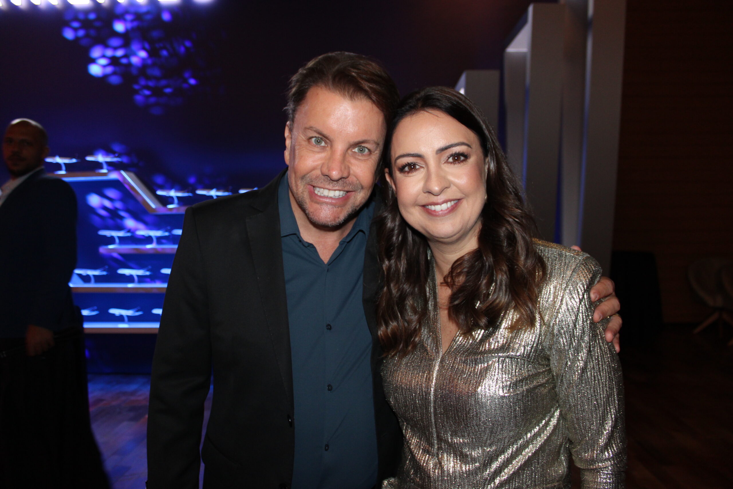 Andre Khouri, da CNT, e Aline Mafra, da Latam Andre Khouri, da CNT, e Aline Mafra, da Latam