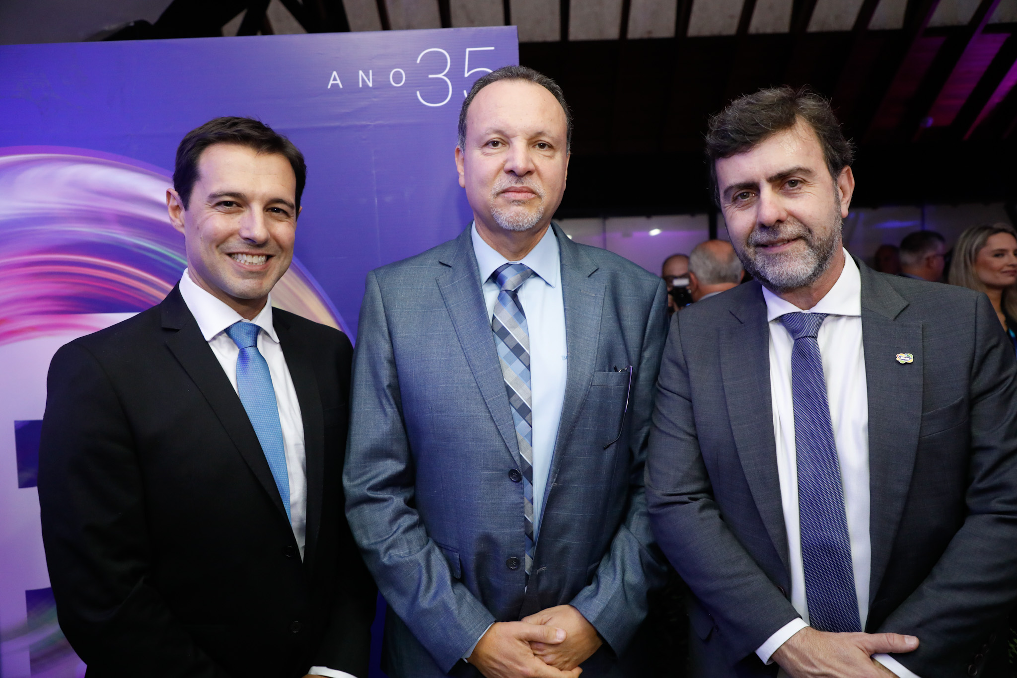 Eduardo Zorzanello, do Festuris, Luis Fernando, secretário de Turismo do Rio Grande do Sul, e Marcelo Freixo, presidente da Embratur Eduardo Zorzanello, do Festuris, Luis Fernando, secretário de Turismo do Rio Grande do Sul, e Marcelo Freixo, presidente da Embratur