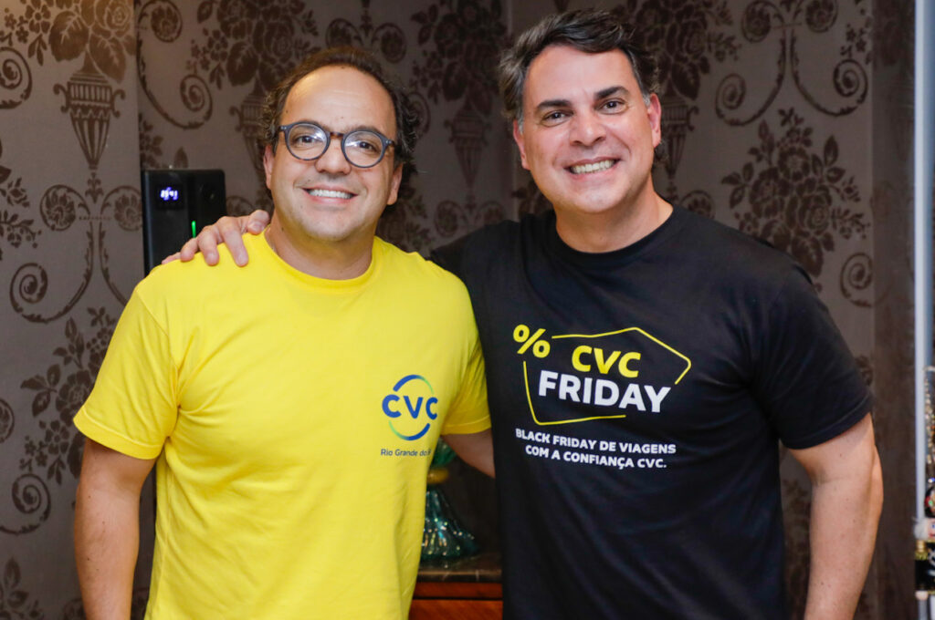 Fabio Godinho CEO da CVC e Emerson Belan diretor B2C da CVC 1 Com Maceió e Orlando na liderança de vendas, CVC comemora sucesso da Black Friday
