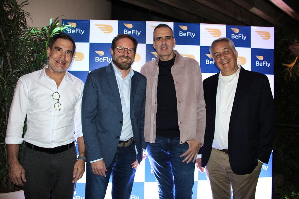 Flavio Marques Luciano Guimaraes Marcelo Cohen e Sylvio Ferraz da BeFly Fly Guru: Flytour lança plataforma de busca, cotações, reservas e emissões de bilhetes aéreos