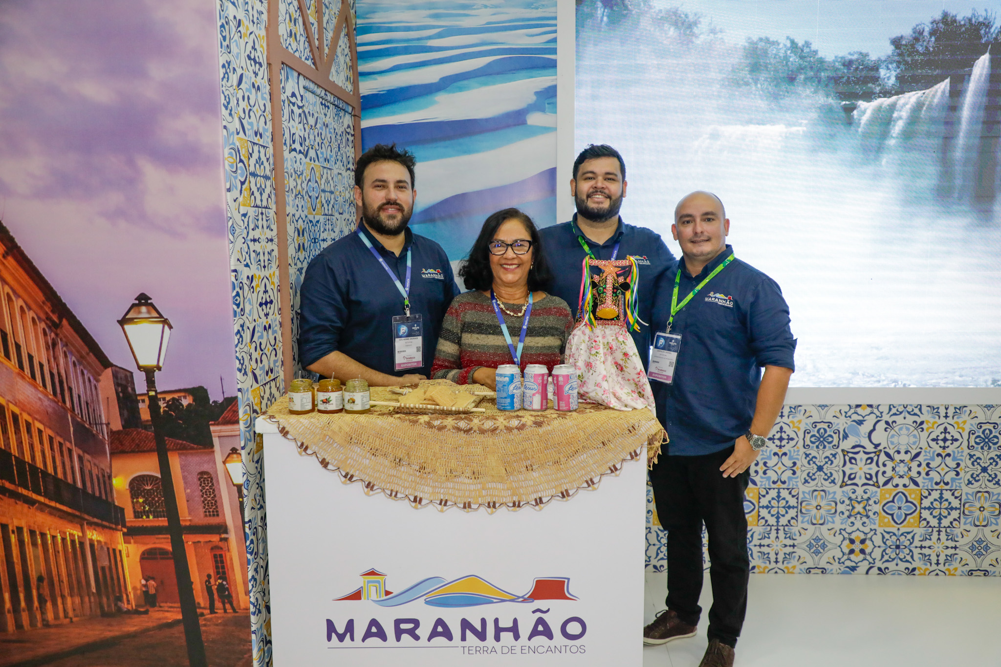 Guilherme Andrade, Socorro Araújo, Gilson Mota e Leopoldo Dickel, da Setur-MA Guilherme Andrade, Socorro Araújo, Gilson Mota e Leopoldo Dickel, da Setur-MA