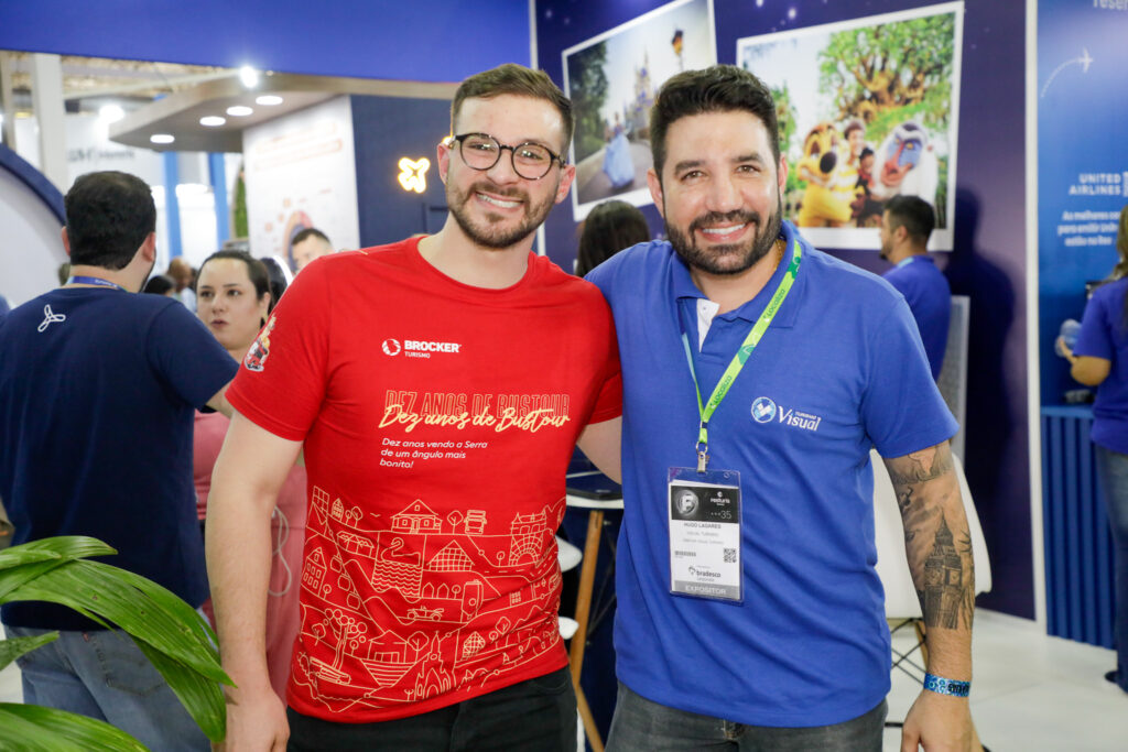 Guilherme Ribeiro, da Brocker, e Hugo Lagares, da Visual Turismo