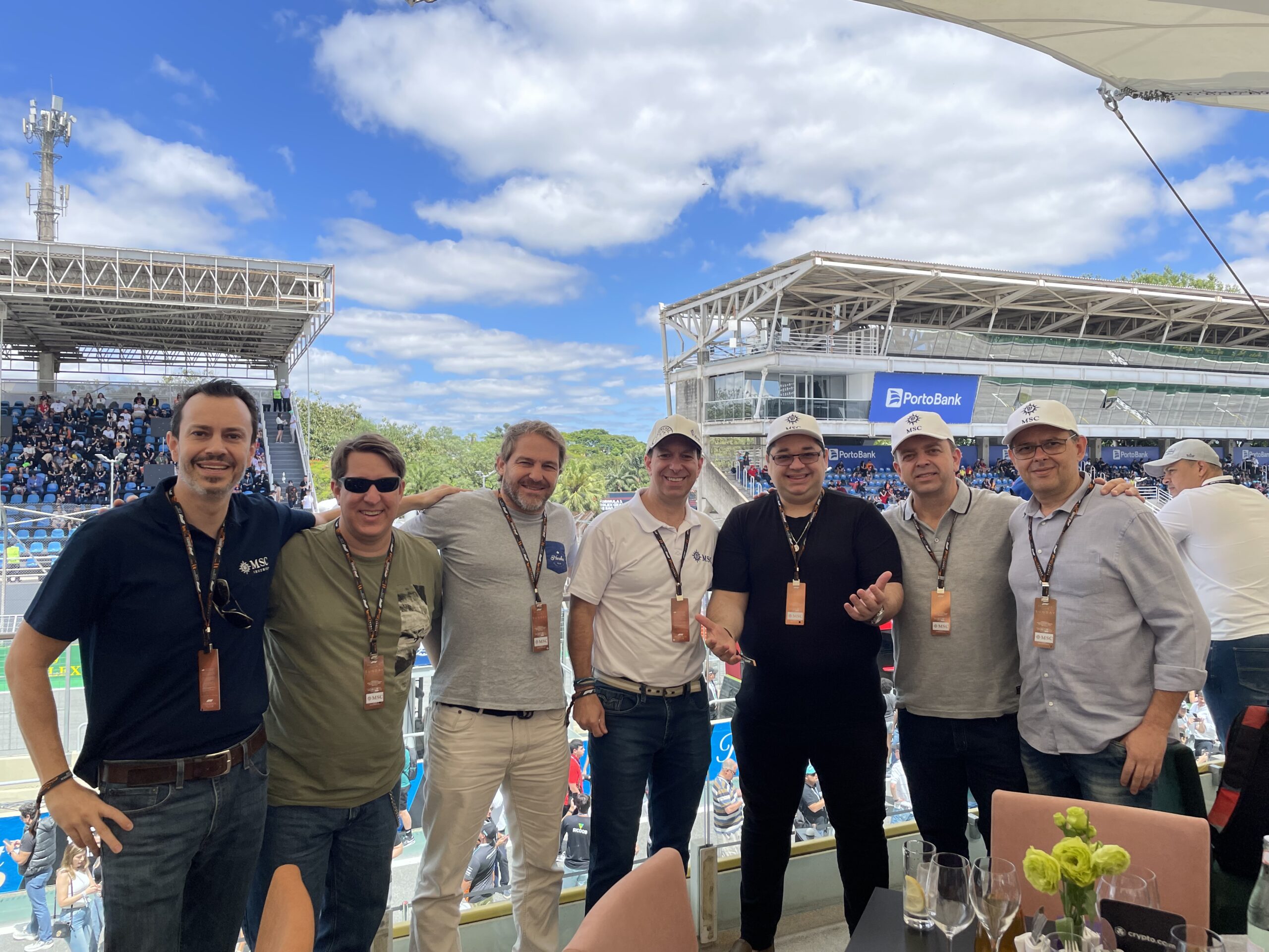 A MSC levou parceiros do trade para curtir o domingo de F1 no GP de São Paulo
