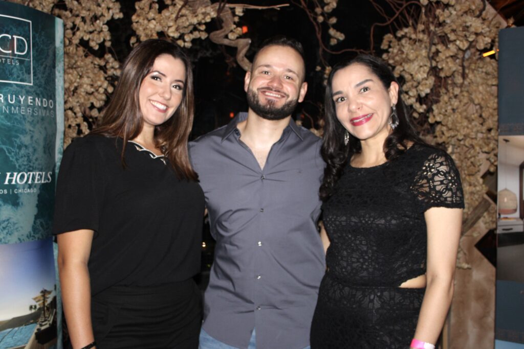 Fabrício Miranda, da Missiva, com Jessica Bueno e Glaucia Barbosa, da RCD