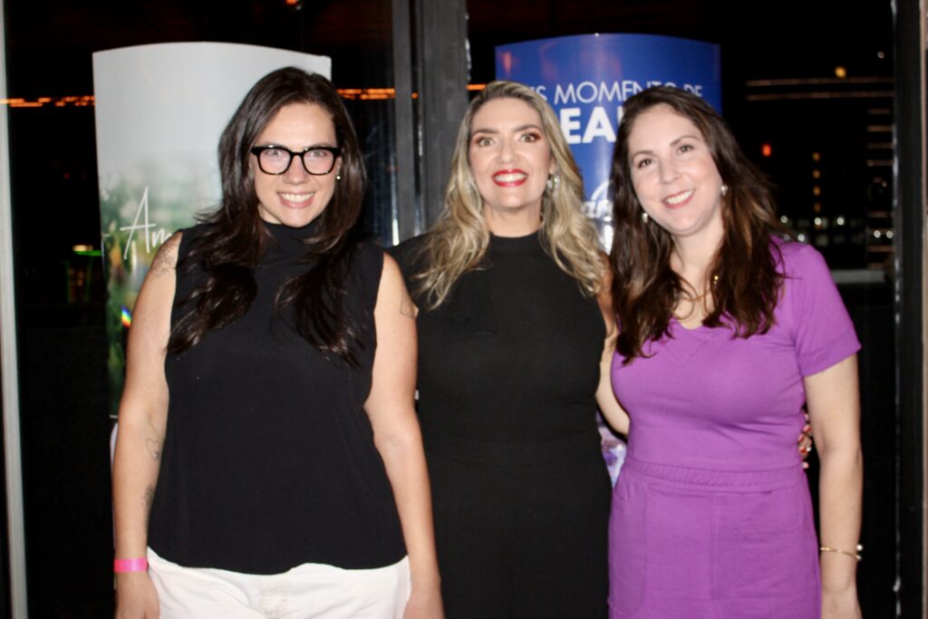 Giovanna Paulineli, da Orinter, Carla Cecchele, da RCD, e Bruna Freitas, da Aeroméxico