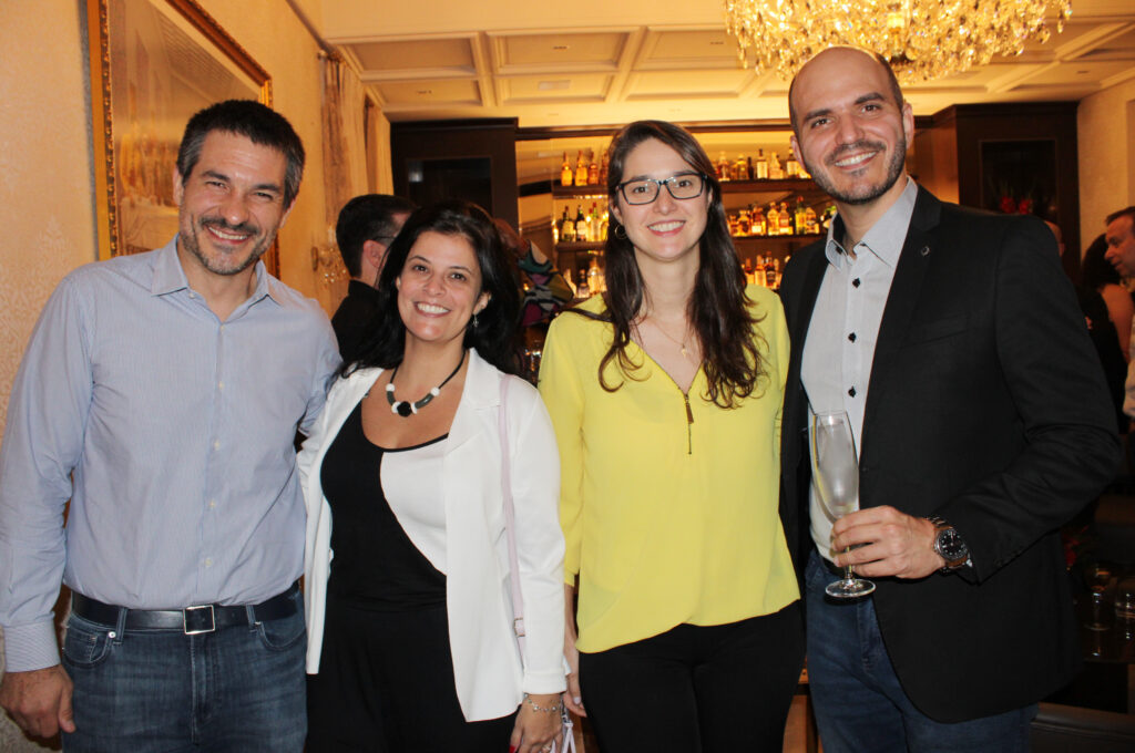 Ignacio Palacios, da MSC, Mariana Lagoa e Marilia Martins, da Kangaroo Tours, e Rafael Grosso, da MSC