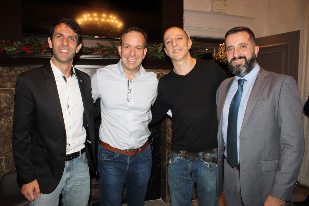 Ivan Mauro e Adrian Ursilli, da MSC, com Jonas Dahmer, da Visual, e Renato Chama, da Europ Assistance,