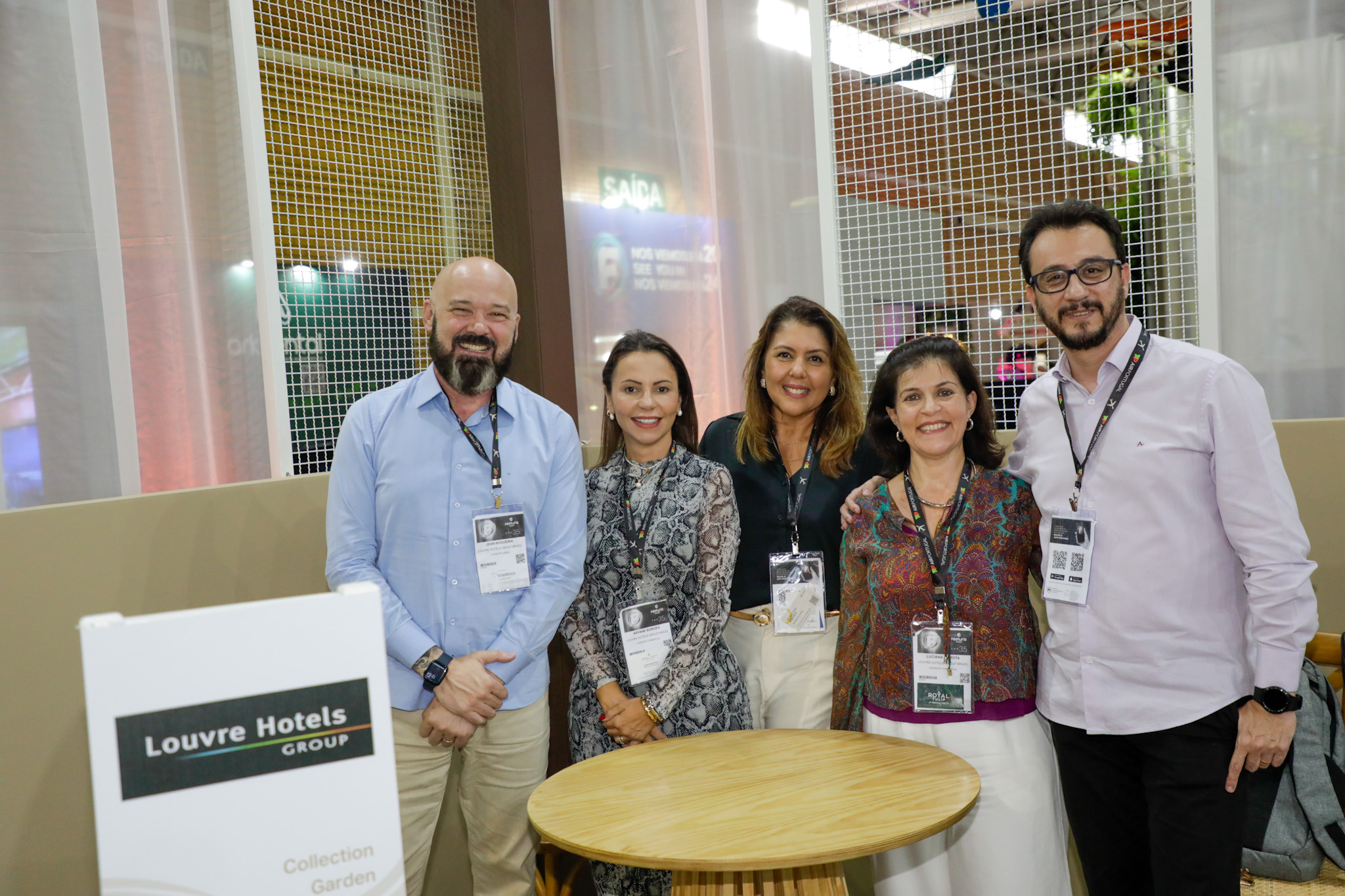Jean Nogueira, Aryane Borges, Danielle Amorim, Luciana Marota e Édson Monteiro, do Louvre Hotéis Group Jean Nogueira, Aryane Borges, Danielle Amorim, Luciana Marota e Édson Monteiro, do Louvre Hotéis Group