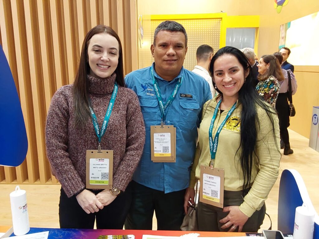 Juliana Brito, Eurico Soares e Tatiane Farias, do Mato Grosso