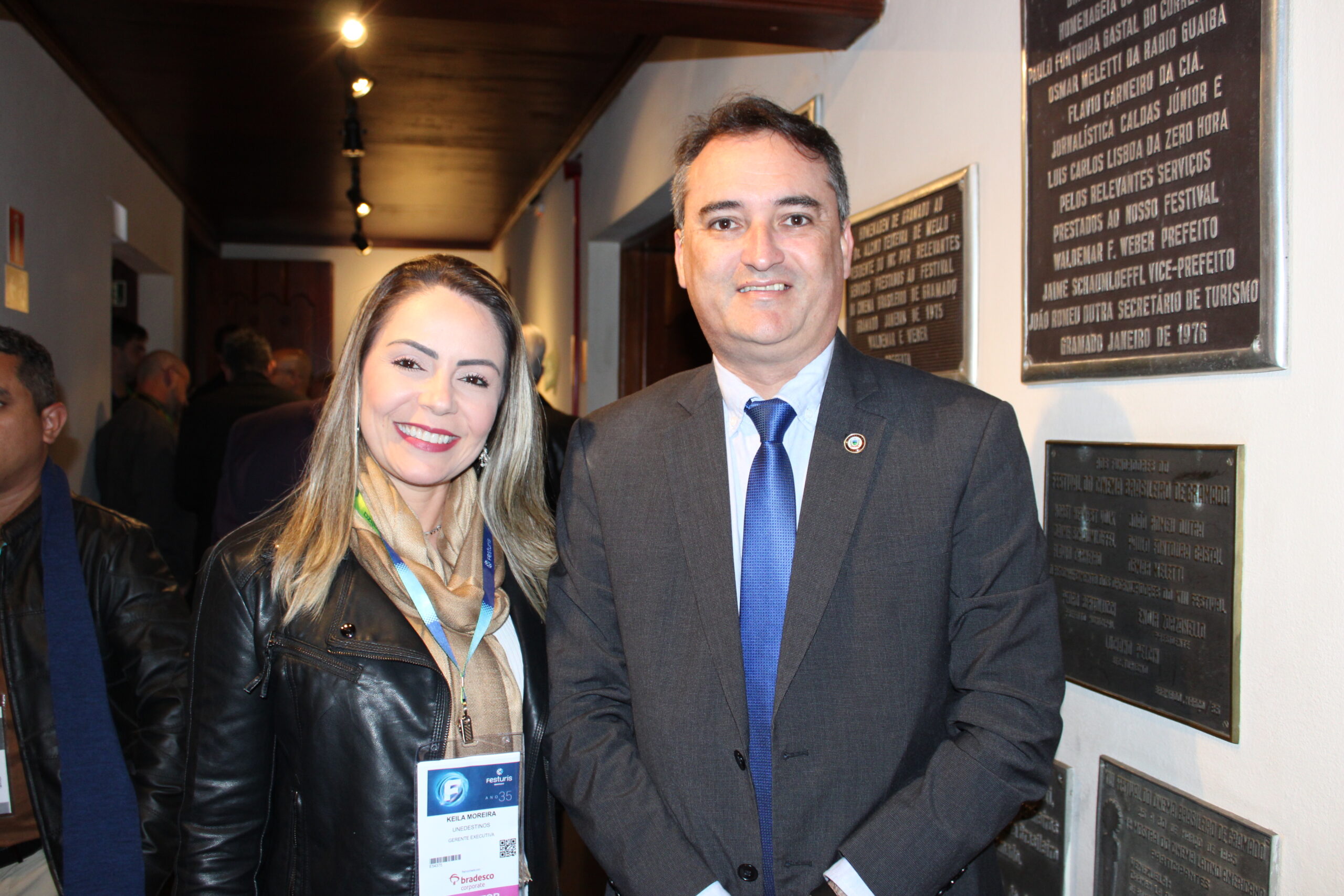 Keila Moreira, da Unedestinos, e Ferdinando Lucena, presidente da PBTur Keila Moreira, da Unedestinos, e Ferdinando Lucena, presidente da PBTur