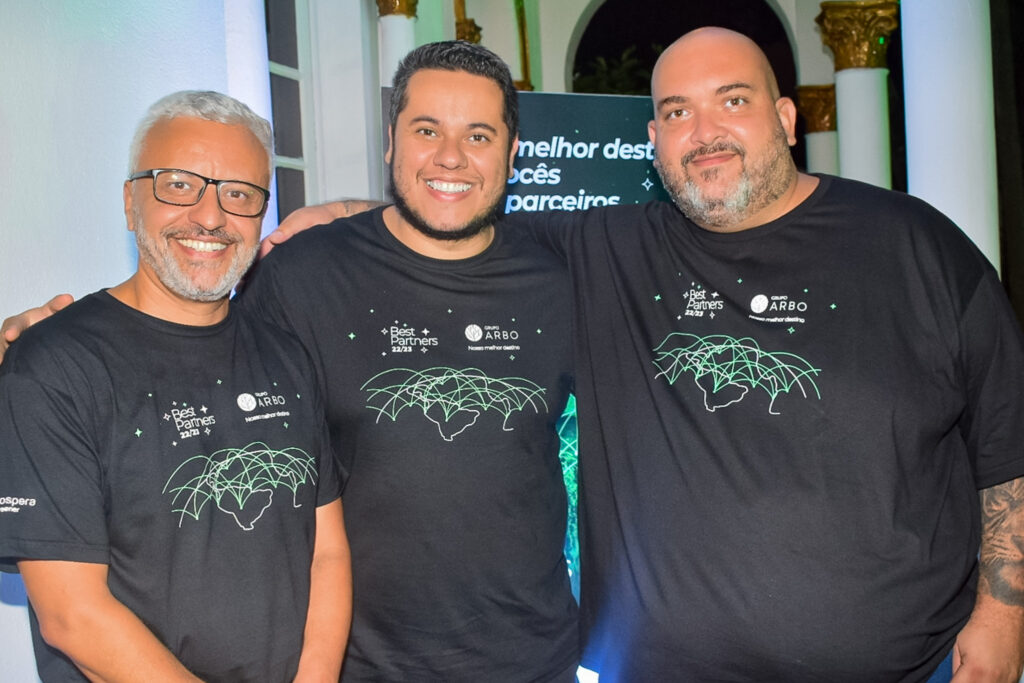 Marcelo Berbis, William Santos e Paulo Vasconcellos, do Grupo Arbo