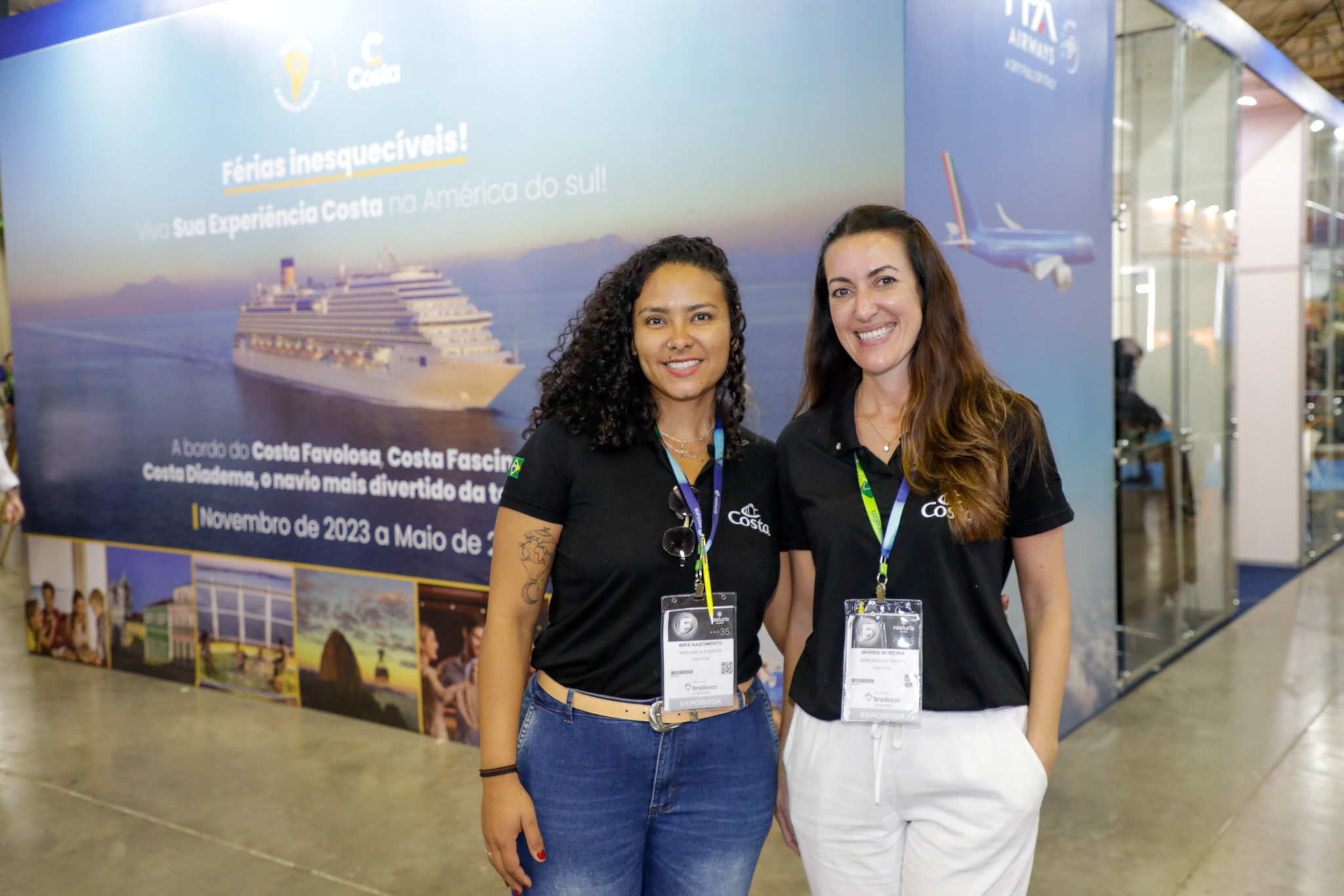 Miriã Nascimento e Marina Moreira, da Costa Cruzeiros Miriã Nascimento e Marina Moreira, da Costa Cruzeiros