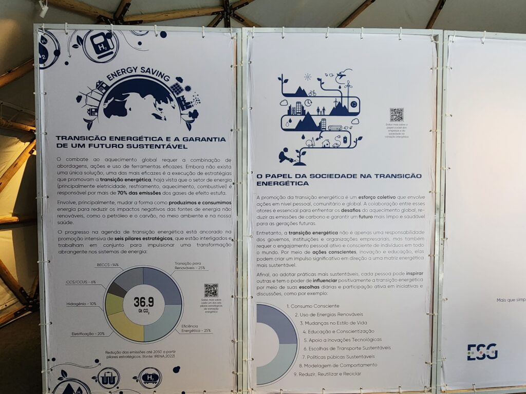 Para visitantes informações sobre a transição energética