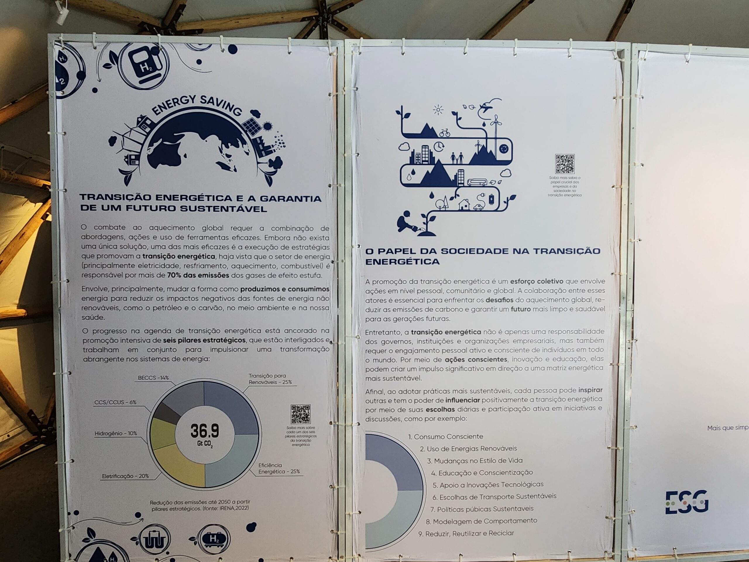 Para visitantes informações sobre a transição energética