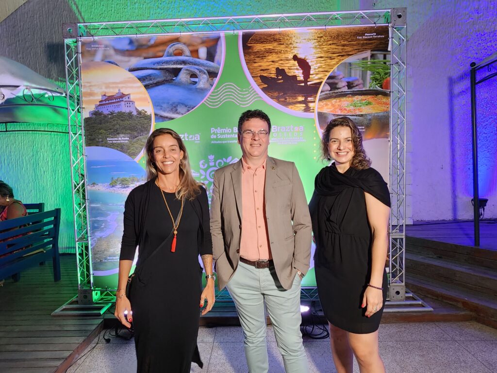 Renata Vuono, Paulo Barbosa e Carolina Dias, do Ministério do Turismo de Israel