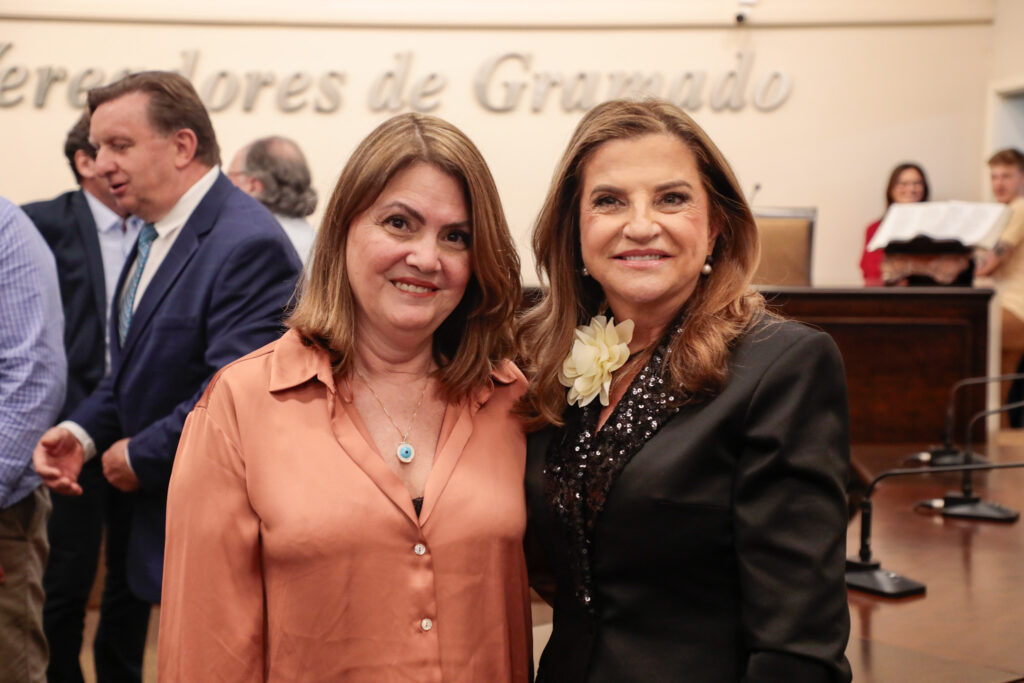 Rita Vasconcelos, Abav-RS, e Marta Rossi, do Festuris