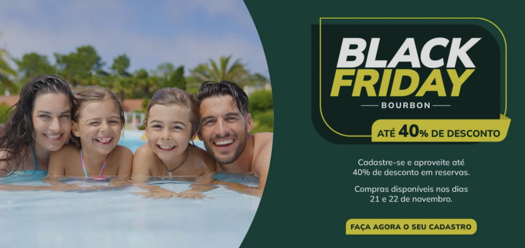 Bourbon realiza Black Friday com descontos de até 40% nas hospedagens