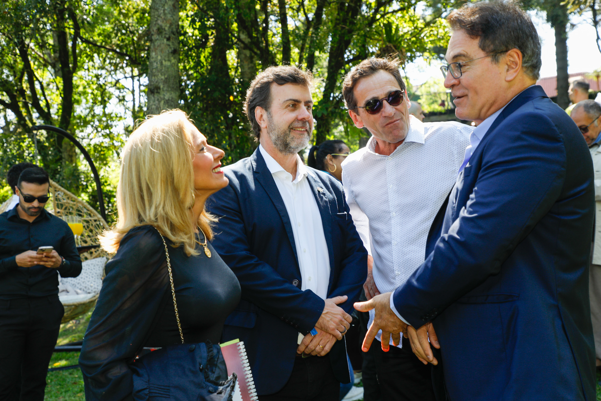 Vaniza Schuler e Marcelo Freixo, da Embratur, com Milton Zuanazzi, do MTur, e Vinícius Lummertz, do Grupo Wish Vaniza Schuler e Marcelo Freixo, da Embratur, com Milton Zuanazzi, do MTur, e Vinícius Lummertz, do Grupo Wish