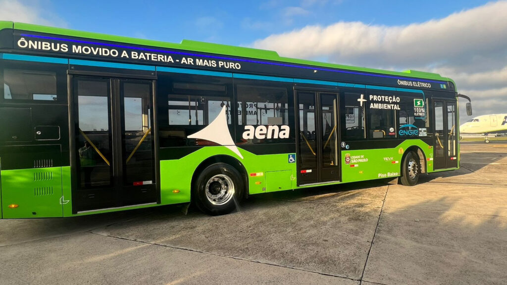 Congonhas começará a operar ônibus elétricos nos embarques e desembarques remotos