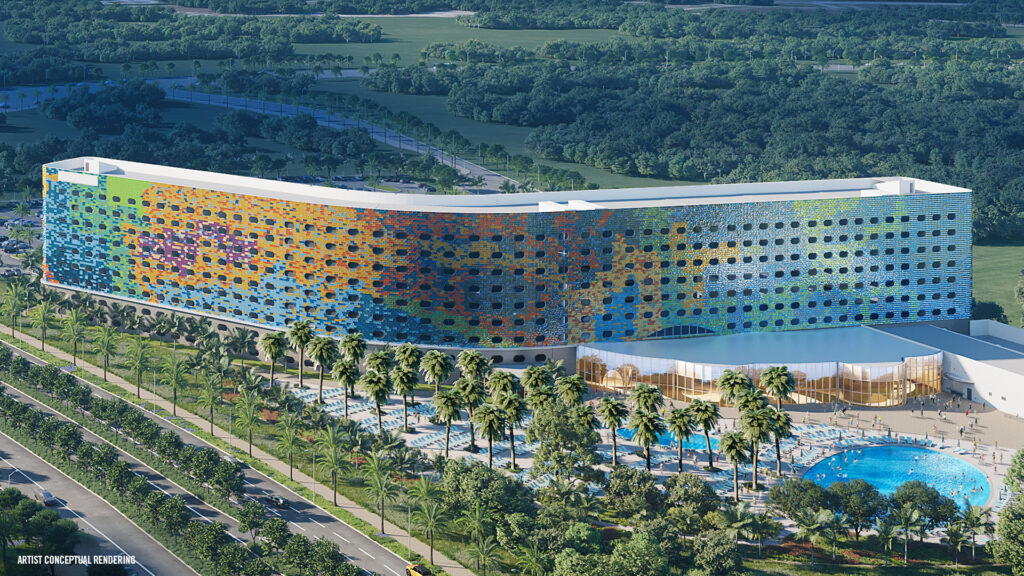 01 Universal Stella Nova Resort Exterior Universal Orlando Resort anuncia dois novos hotéis de categoria econômica para 2025; fotos