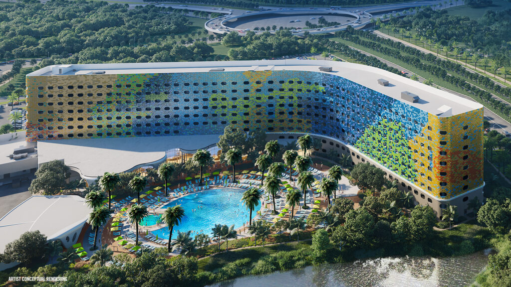 01 Universal Terra Luna Resort Exterior Universal Orlando Resort anuncia dois novos hotéis de categoria econômica para 2025; fotos