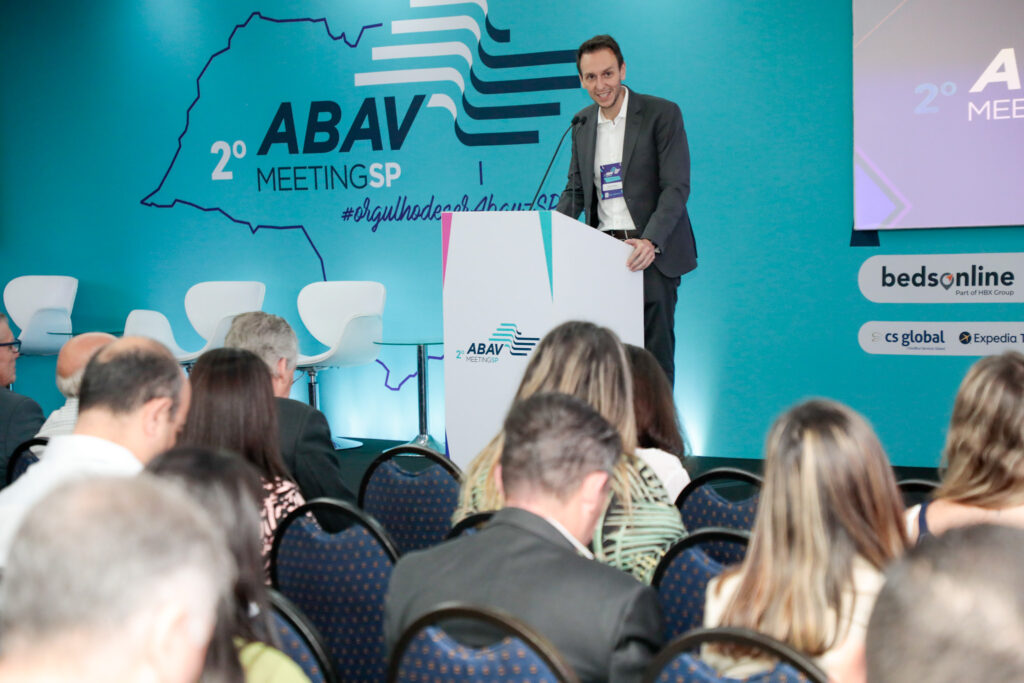 Bruno Waltrick, presidente da Abav-SP Aviesp durante o Abav Meeting SP