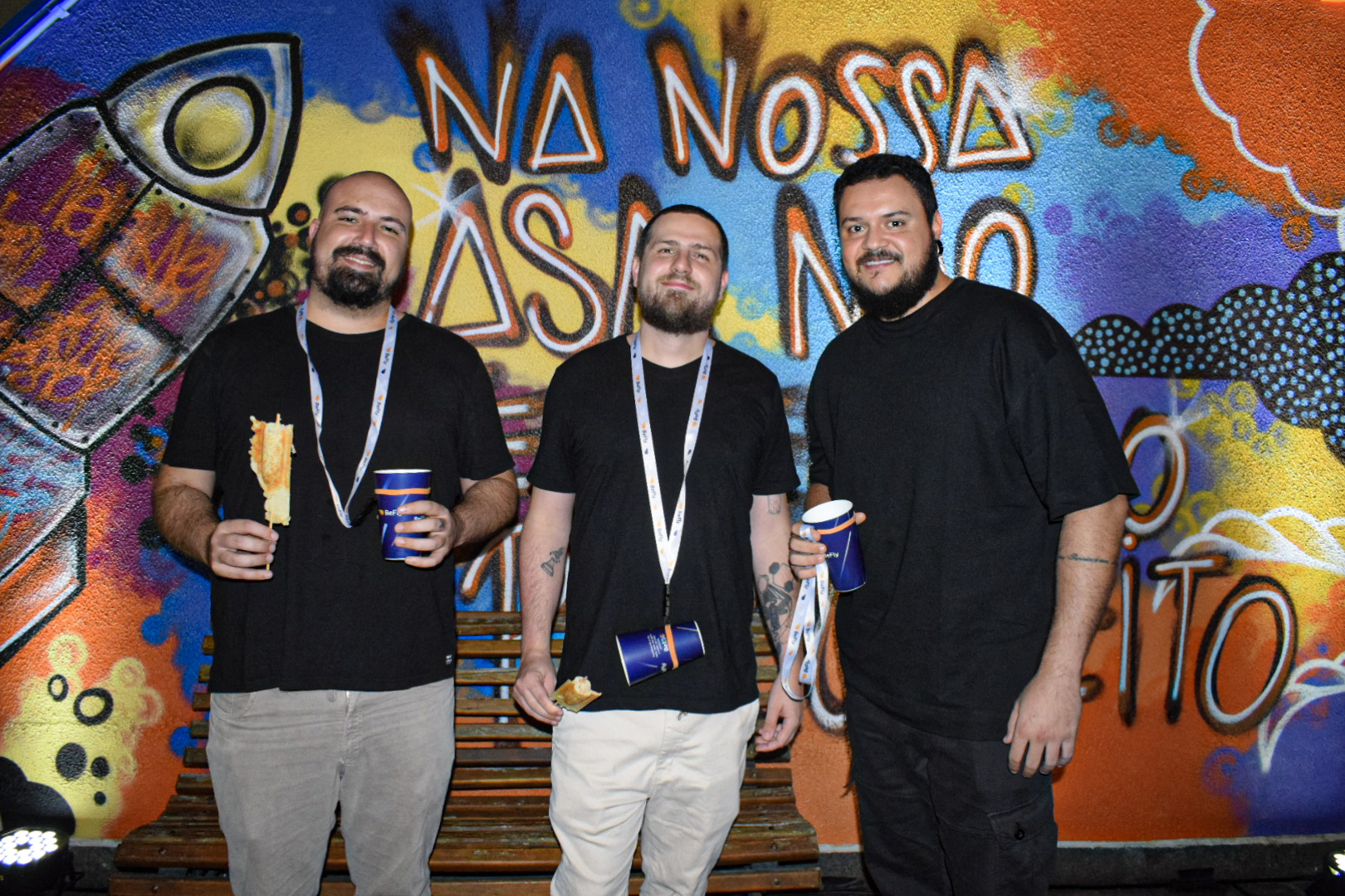 Alcides Silva, Lucas Servidoni e Tiago Favari
