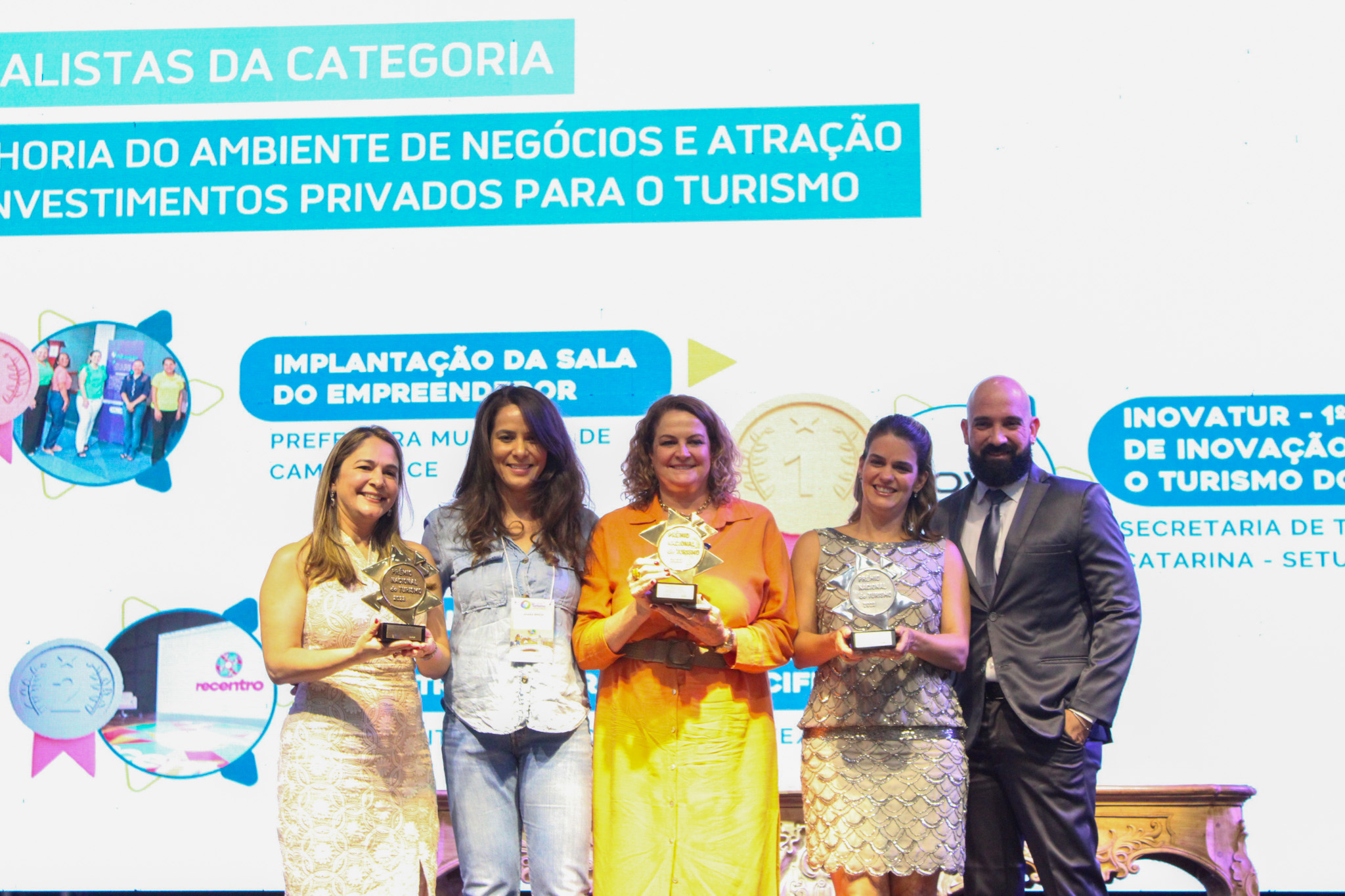 Premiados da categoria "Melhoria do Ambiente de Negócios e Atração de Investimentos Privados para o Turismo" Premiados da categoria "Melhoria do Ambiente de Negócios e Atração de Investimentos Privados para o Turismo"