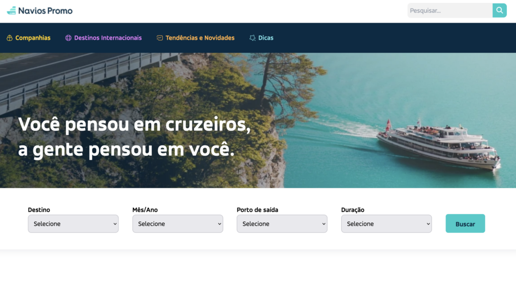 NaviosPromo: BeFly lança plataforma online de vendas de cruzeiros NaviosPromo: BeFly lança plataforma online de vendas de cruzeiros