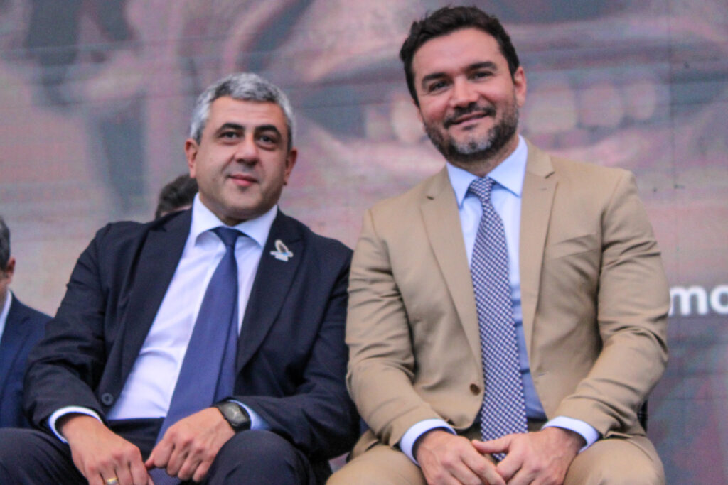Zurab Pololikashvili presidente da OMT e Celso Sabino ministro do Turismo Com presença de OMT, trade e autoridades, Salão Nacional do Turismo tem início em Brasília