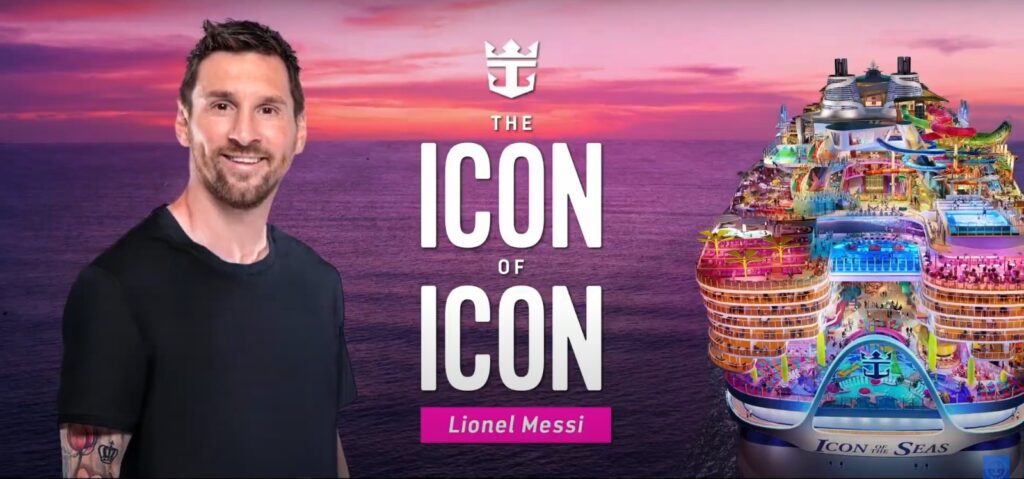 icon e messi Royal Caribbean anuncia Lionel Messi como Ícone Oficial do Icon of the Seas