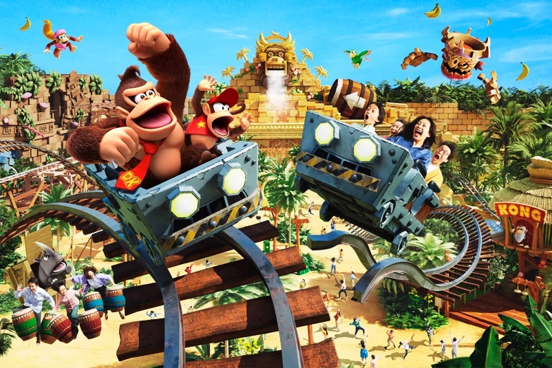 usj donkey kong country 2024 c Universal Studios Japan anuncia área temática de 'Donkey Kong' para 2024