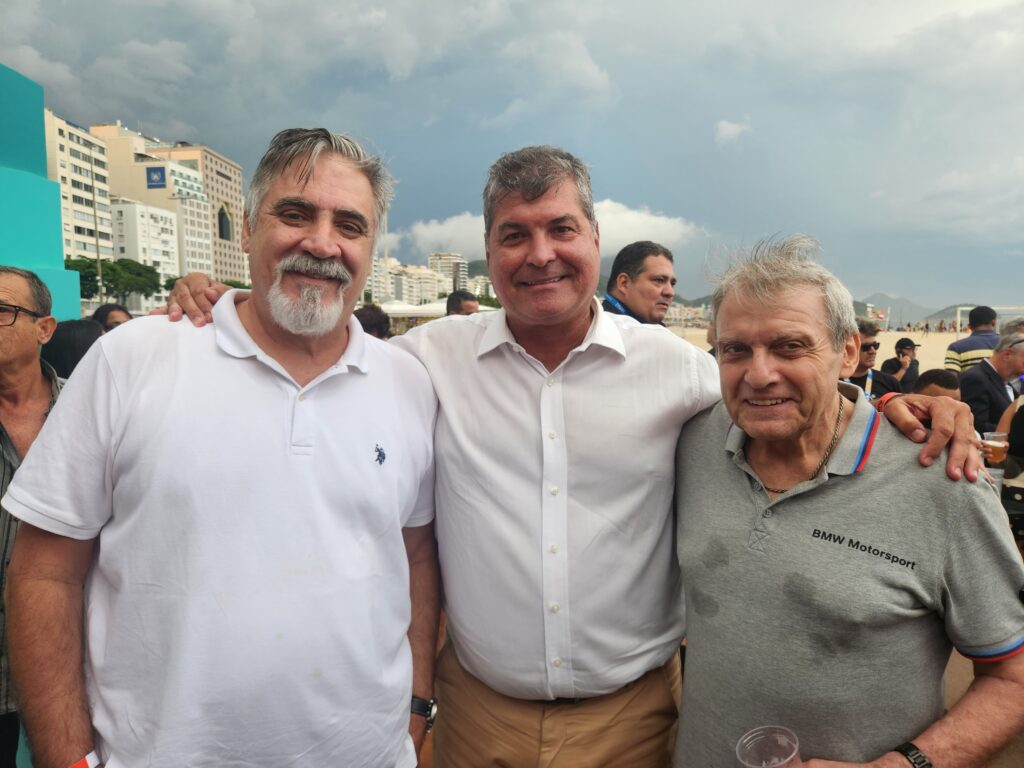 Aldo Siviero, presidente Fenactur, Sávio Neves, empresário e ex-secretário de Estado de Turismo, e Salvador Saladino, presidente da Bito Aldo Siviero, presidente Fenactur, Sávio Neves, empresário e ex-secretário de Estado de Turismo, e Salvador Saladino, presidente da Bito