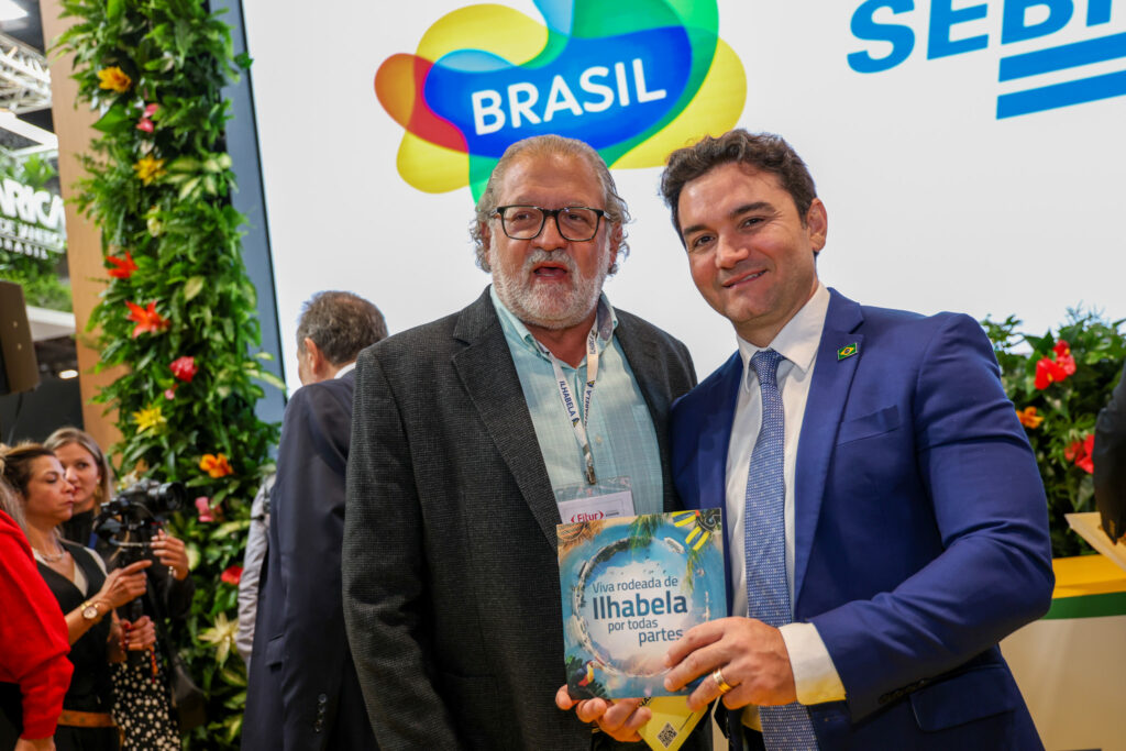 Antonio Colucci, prefeito de Ilhabela, e Celso Sabino, ministro do Turismo