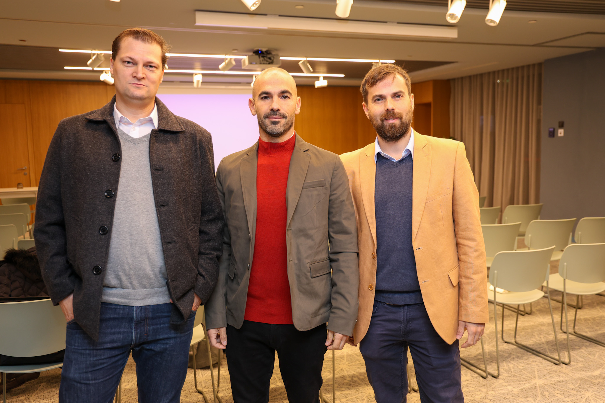 Felipe Dias, Gustavo Batica, e Leandro Garcia Cordoba, da Tip Group