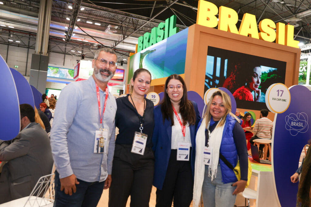 Jocilei Silva, de São Sebastião, Aline Moretto, do Visite São Paulo, Ana Clemente, da Setur-SP, e Carolina Reis, do Turismo de Ilhabela