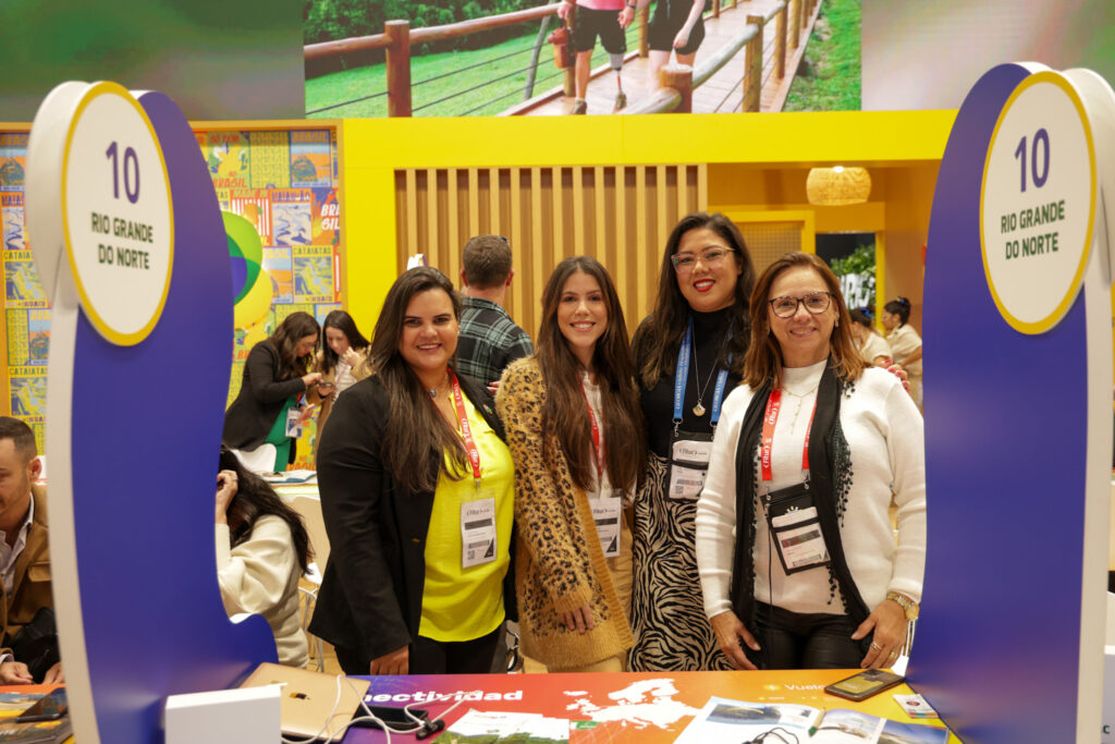 Lorayne Gomes, Setur-RN; Roberta Duarte, presidente da Emprotur; Solange Portela e Nayara Santana, da Setur-RN