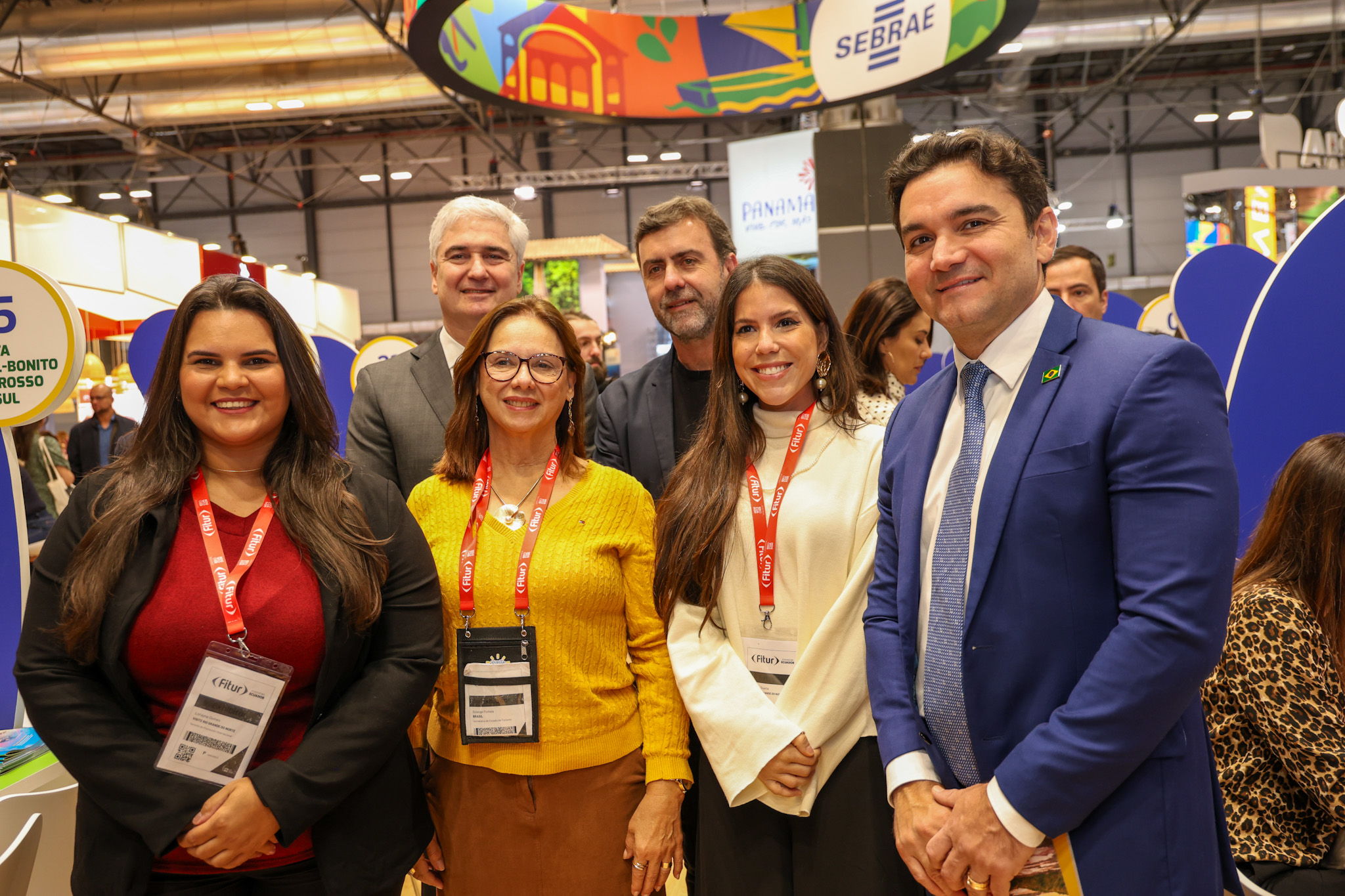 Lorayne Gomes, Solange Portela e Nayara Santana, da Setur-RN, com Marcelo Freixo, Celso Sabino e Orlando Leite Lorayne Gomes, Solange Portela e Nayara Santana, da Setur-RN, com Marcelo Freixo, Celso Sabino e Orlando Leite