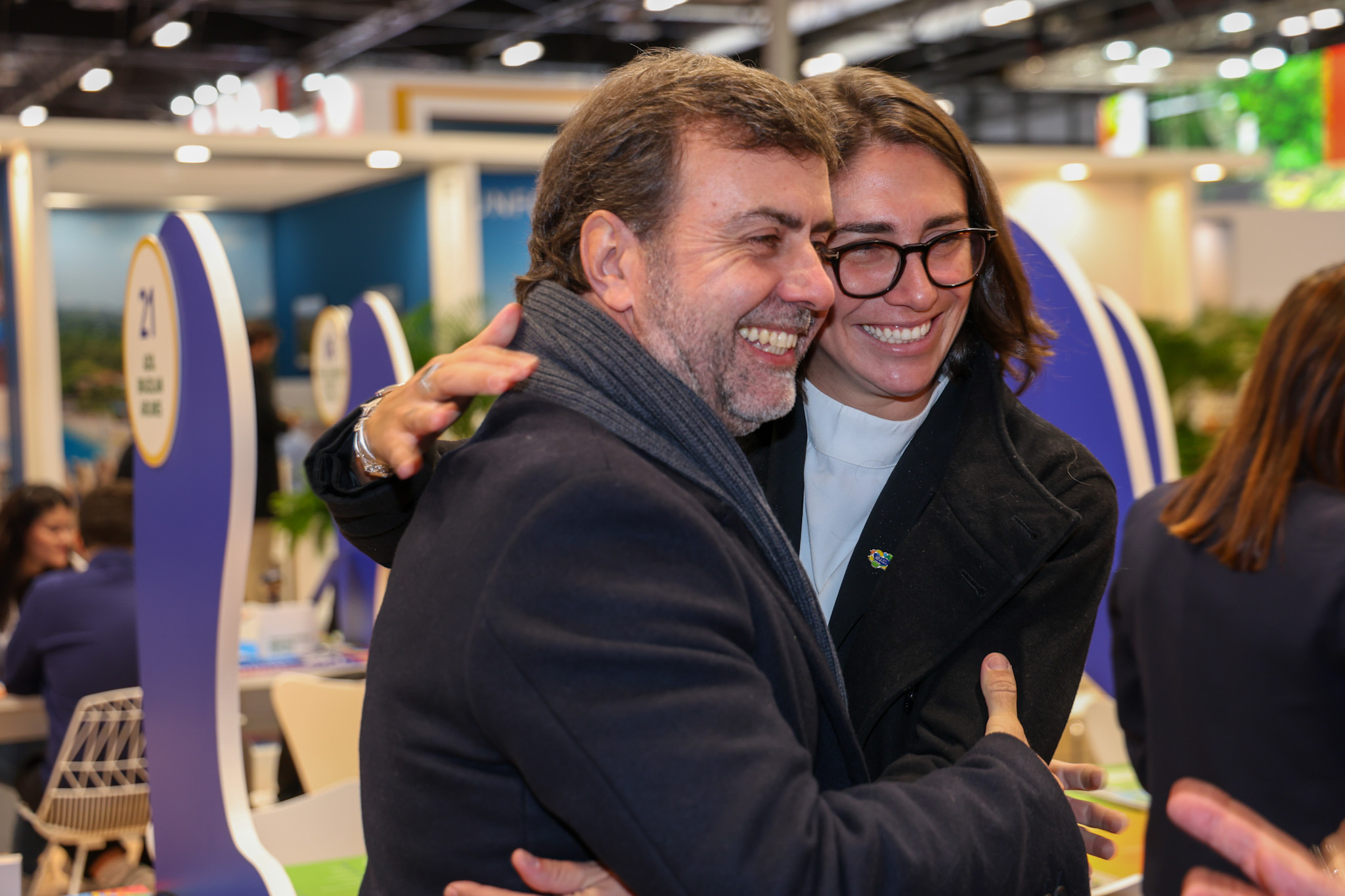 Marcelo Freixo e Marjorie Mynssen, da Embratur Marcelo Freixo e Marjorie Mynssen, da Embratur
