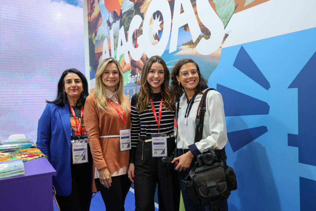 Margarita Mercedes, Marília Herrmann, Bárbara Braga e Nathalia Louise, da Secretaria de Turismo do Estado de Alagoas