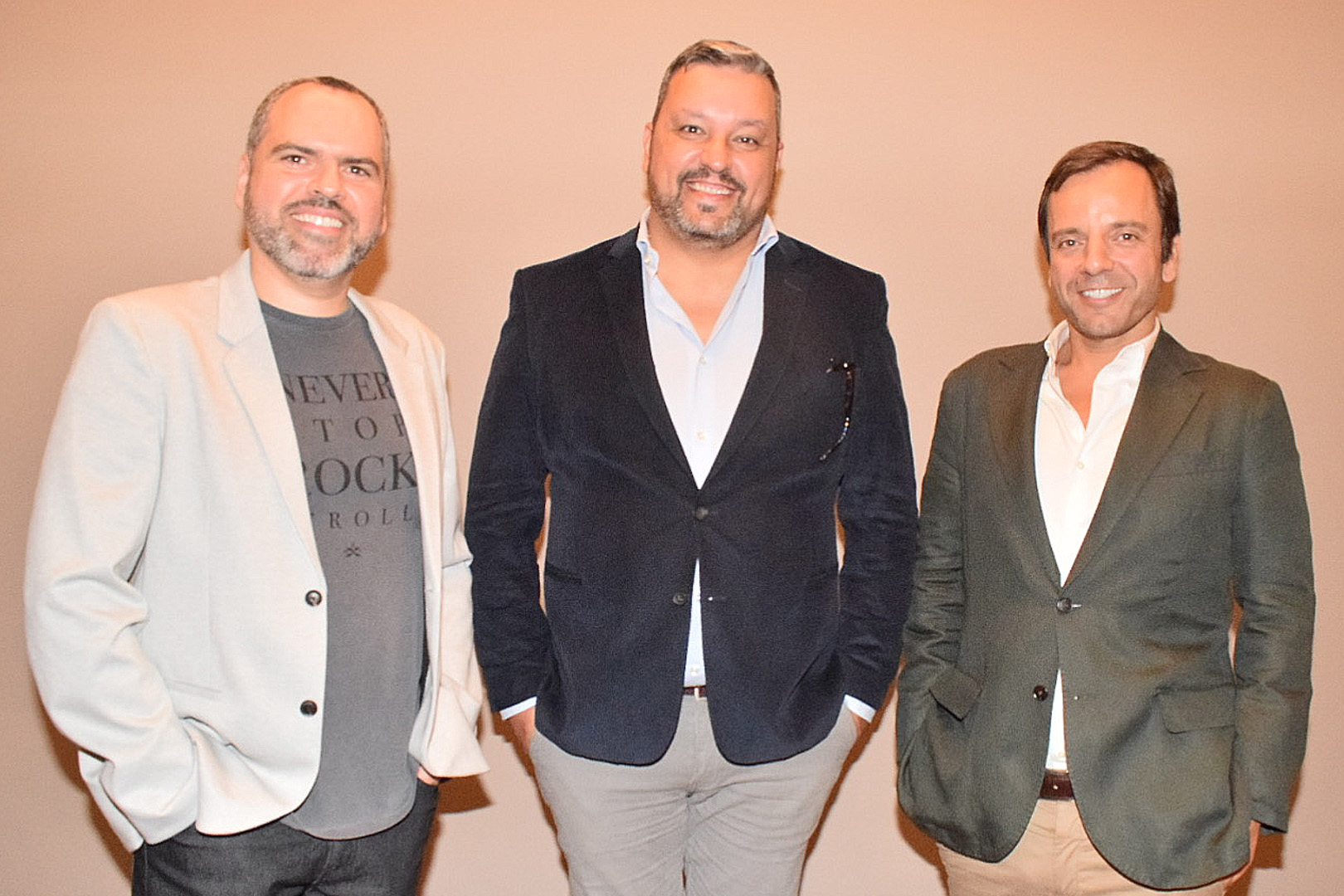 Rodrigo Ramos, da Braztoa; Alexandro Mesquita, do Turismo de Portugal; e David Seromenho, representando Porto&North em Portugal Rodrigo Ramos, da Braztoa; Alexandro Mesquita, do Turismo de Portugal; e David Seromenho, representando Porto&North em Portugal