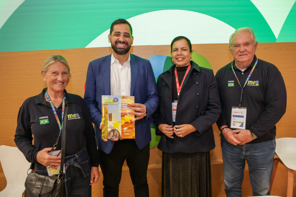 Rosa Masgrau, do M&E, Sergio de Paula e Patrícia Moreira, Secult Minas Gerais, e Roy Taylor, do M&E