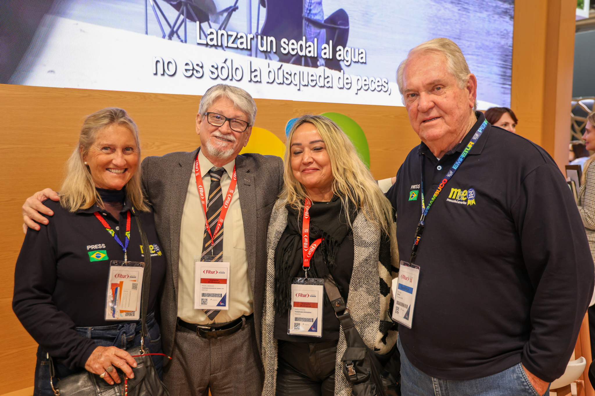 Rosa Masgrau e Roy Taylor, do M&E com Miguel Andrade e Márcia Pereira, da Transmundi Rosa Masgrau e Roy Taylor, do M&E com Miguel Andrade e Márcia Pereira, da Transmundi