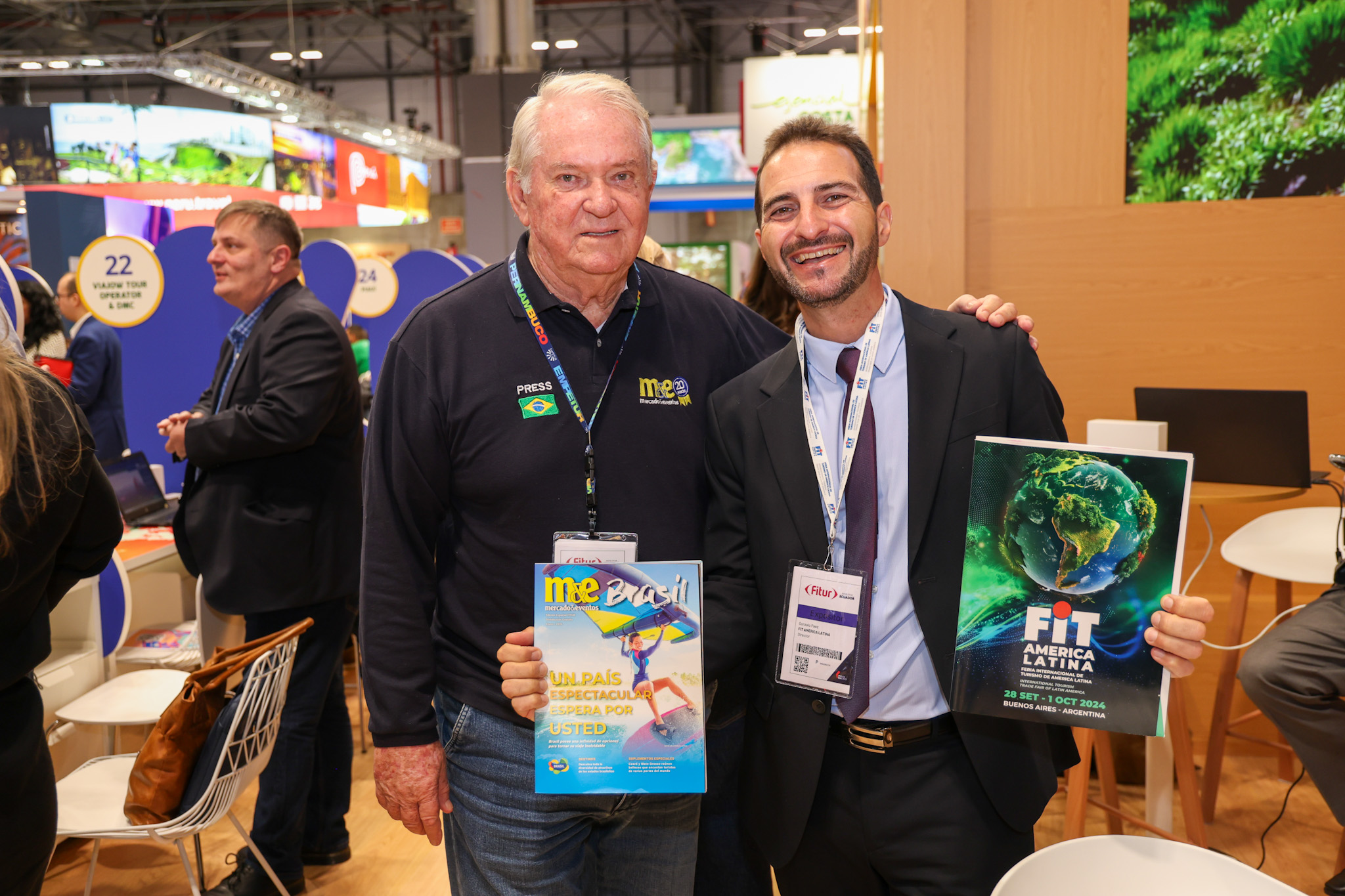 Roy Taylor, do M&E, com Gonzalo Paez, da FIT Roy Taylor, do M&E, com Gonzalo Paez, da FIT