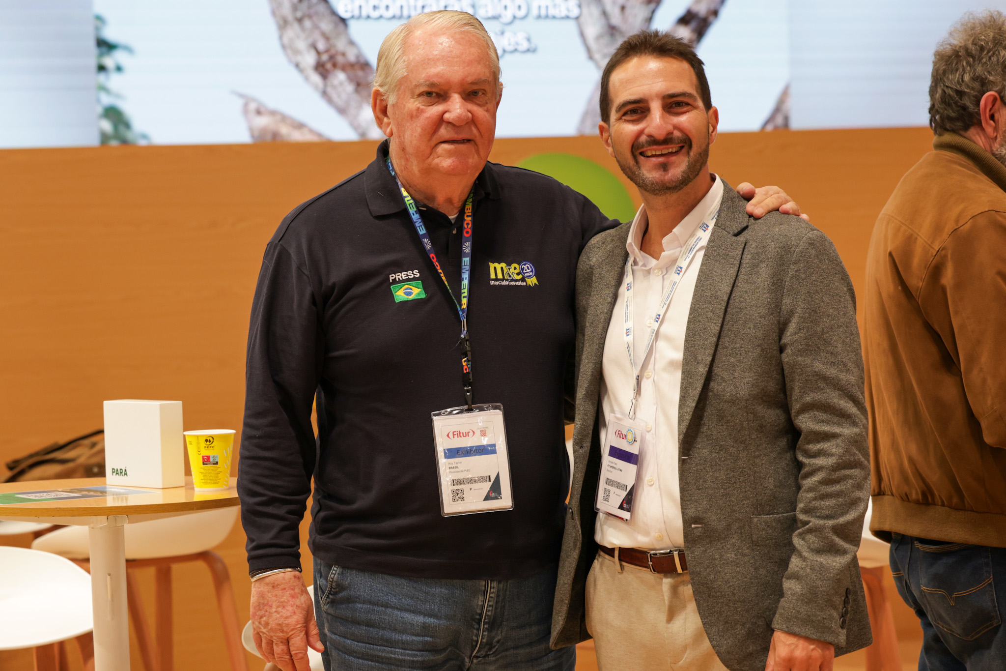 Roy Taylor, do M&E, e Gonzalo Paez, da FIT Roy Taylor, do M&E, e Gonzalo Paez, da FIT