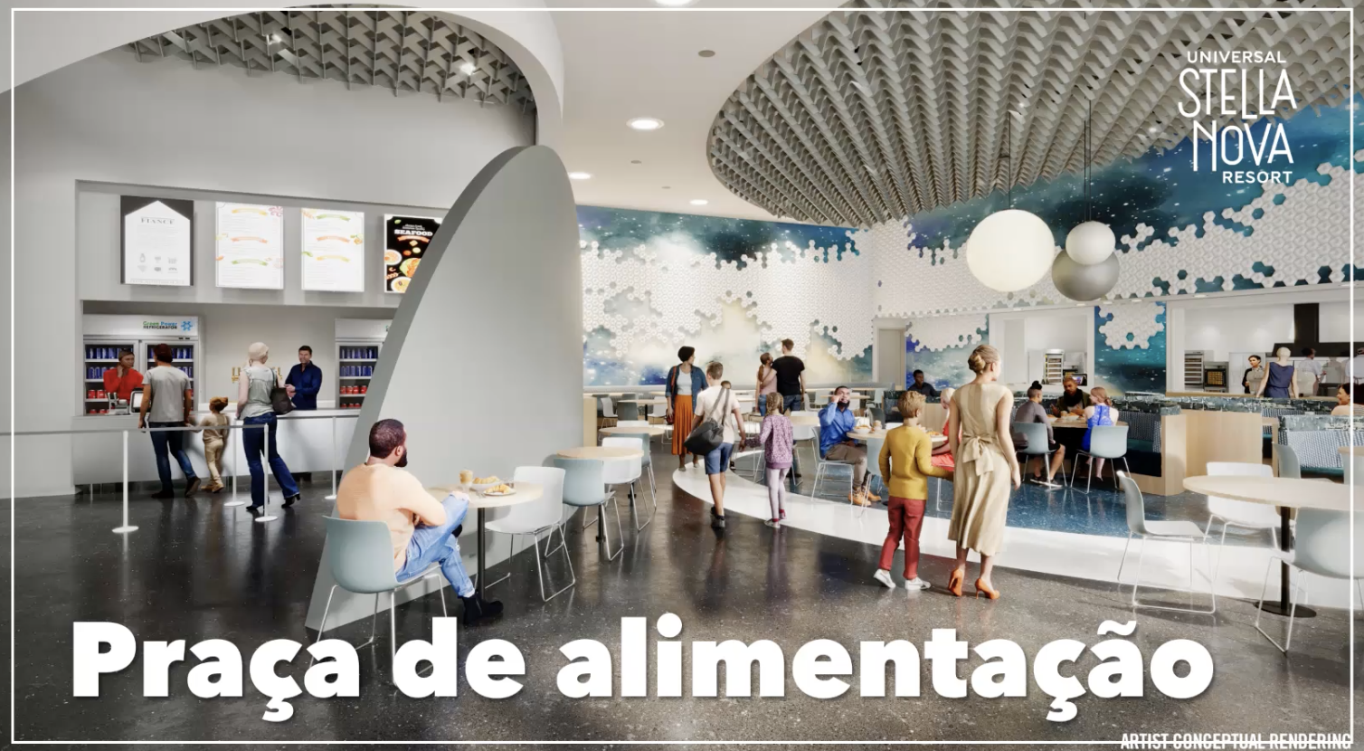 Praça de alimentação do Universal Stella Nova Resort Praça de alimentação do Universal Stella Nova Resort