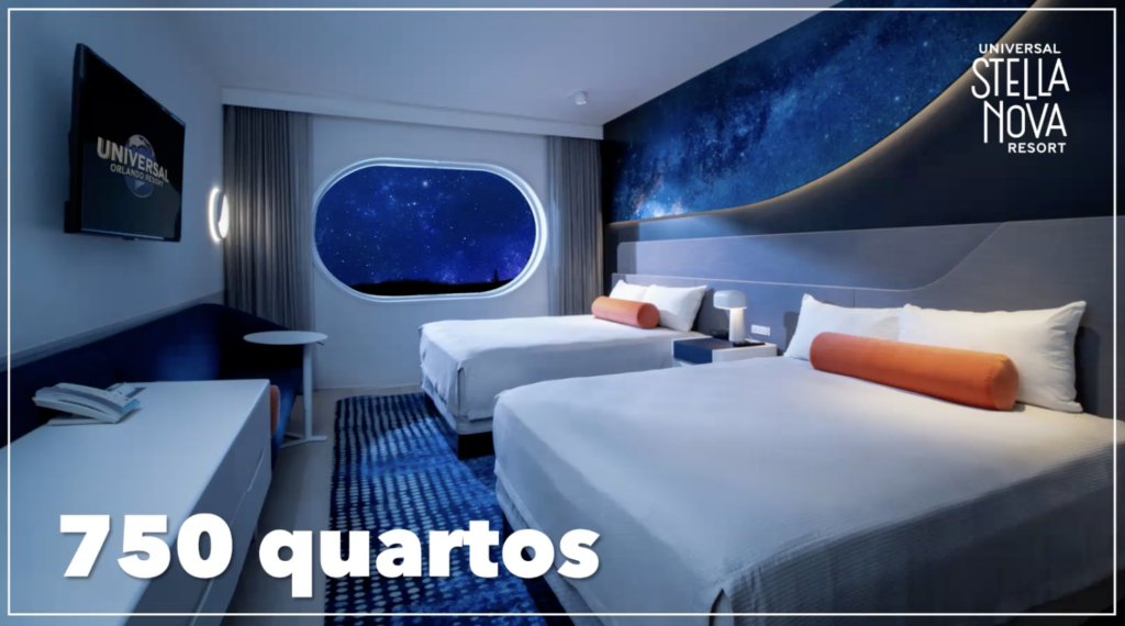 Serão 750 quartos standard para cada hotel